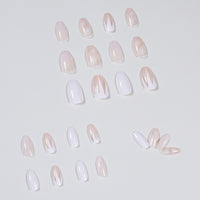 No.CM4 Christmas Snowflake Silver Gradient Fingernails Patch 24pcs/Set