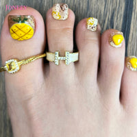 No.625 Pineapple Cat's Eye Toenails Patch 10pcs/Set