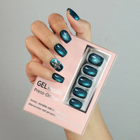 No.PSN55 Blue Cat's Eye Hand & Toe Pair Set-48pcs