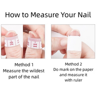 No.370 Red Handmade Toenails Patch 10pcs/Set