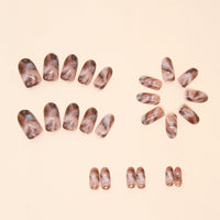 No.F249 Brown Fingernails Patch 24pcs/Set