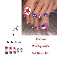 No.JFN3 4th of July Stars Toenails Patch – 24pcs