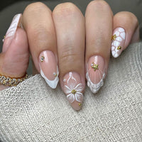 No.F481 Flower Fingernails Patch 24pcs/Set