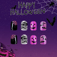 No.AW121 Halloween Ghost Face Fingernails Patch 24pcs/Set
