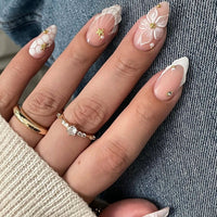No.F481 Flower Fingernails Patch 24pcs/Set