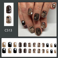 No.AW122 Halloween Spider Web Ghost Fingernails Patch 24pcs/Set