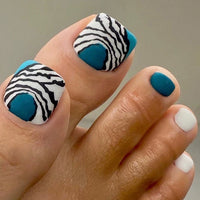 No.406 Blue Lines Toenails Patch 24pcs/Set