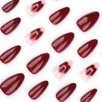 No.F289 Red Fingernails Patch 24pcs/Set