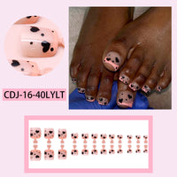 No.557 Pink Leopard Toenails Patch 24pcs/Set