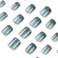 No.F316 Purple Cat's Eye Fingernails Patch 24pcs/Set