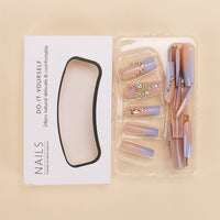 No.F344 Butterfly Diamond Fingernails Patch 24pcs/Set