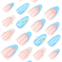 No.F380 3D Shell Water Drop Fingernails Patch 24pcs/Set
