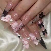 No.F467 Bow Fingernails Patch 24pcs/Set