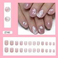 No.F32 Sweet Aurora Fairy Butterfly Fingernails Patch 24pcs/Set