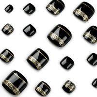 No.449 Black Toenails Patch 24pcs/Set