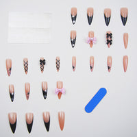 No.F467 Bow Fingernails Patch 24pcs/Set