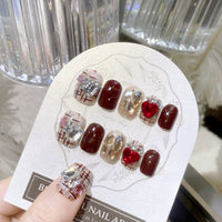 No.F293 Red Flash Fingernails Patch 24pcs/Set