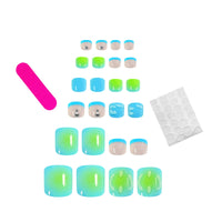 No.463 Fluorescent GreenToenails Patch 24pcs/Set