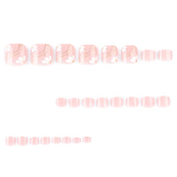 No.648 White Petals Toenails Patch 24pcs/Set