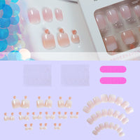 No.PSN10 Pink&White Gradient Hand & Toe Pair Set-48pcs