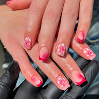No.F381 Hollow Flowers Fingernails Patch 24pcs/Set