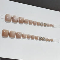 No.38 Light Brown Cat Eye Toenails Patch 24pcs/Set