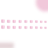 No.635 Pink Flower Toenails Patch 24pcs/Set