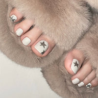 No.469 Five-Pointed Star Glitter Toenails Patch 24pcs/Set