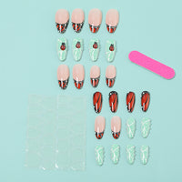 No.F476 Ladybug Fingernails Patch 24pcs/Set