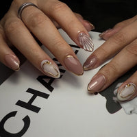 No.F519 3D Cat's Eye Shell Fingernails Patch 24pcs/Set