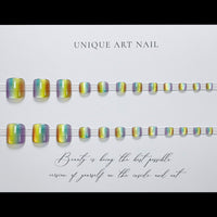 No.47 Rainbow Cat EyeToenail Patch 24pcs/Set