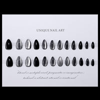 No.F73 Black Cat's eye Flash Fingernails Patch 24pcs/Set