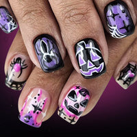 No.PSN169 Halloween Purple Spider Hand & Toe Pair Set-48pcs