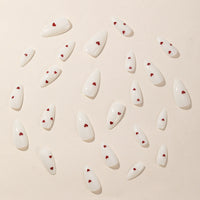 No.VN42 White Love Fingernails Patch 24pcs/Set