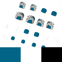 No.406 Blue Lines Toenails Patch 24pcs/Set