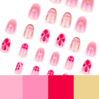 No.F359 Flowers & Stars Fingernails Patch 24pcs/Set