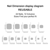 No.39 Green Cat Eye Toenails Patch 24pcs/Set