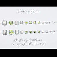 No.48 Green Aurora Cat EyeToenail Patch 24pcs/Set