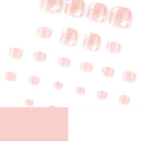 No.648 White Petals Toenails Patch 24pcs/Set