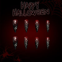 No.AW144 Halloween Dark Red Fingernails Patch 24pcs/Set