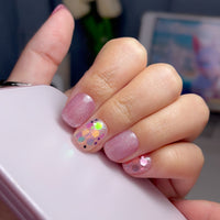 No.FP23 10pcs Pink Cat's Eye Fingernails