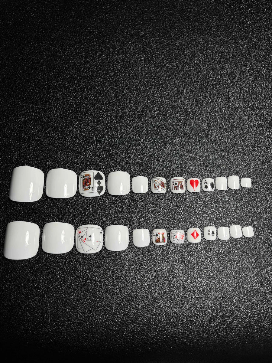 No.DT2 Poker Toenails Patch 24pcs/Set