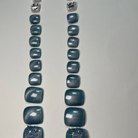 No.DT16  Blue Cat's Eyes Toenails Patch 24pcs/Set