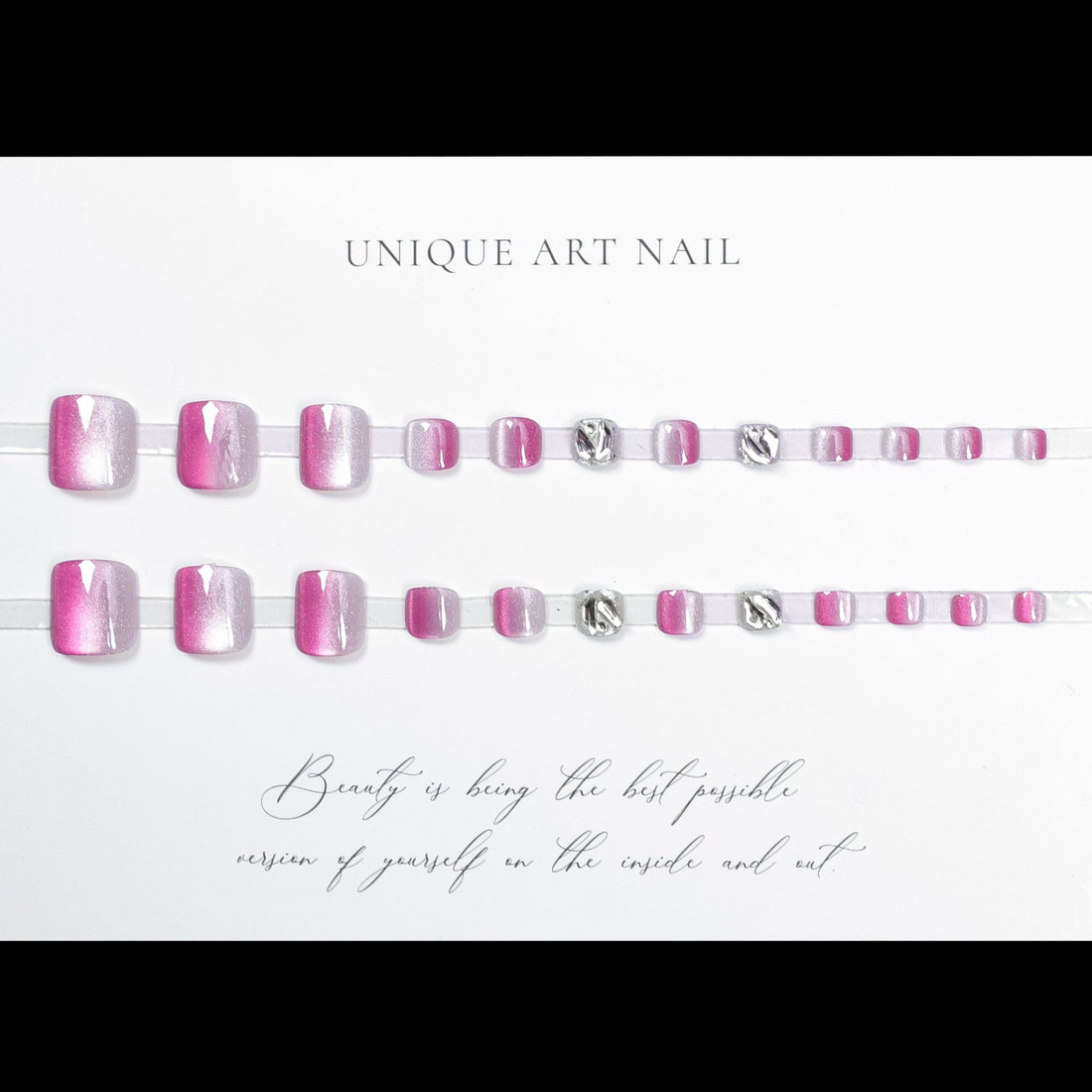 Rose Red Gradient Glitter Cat&