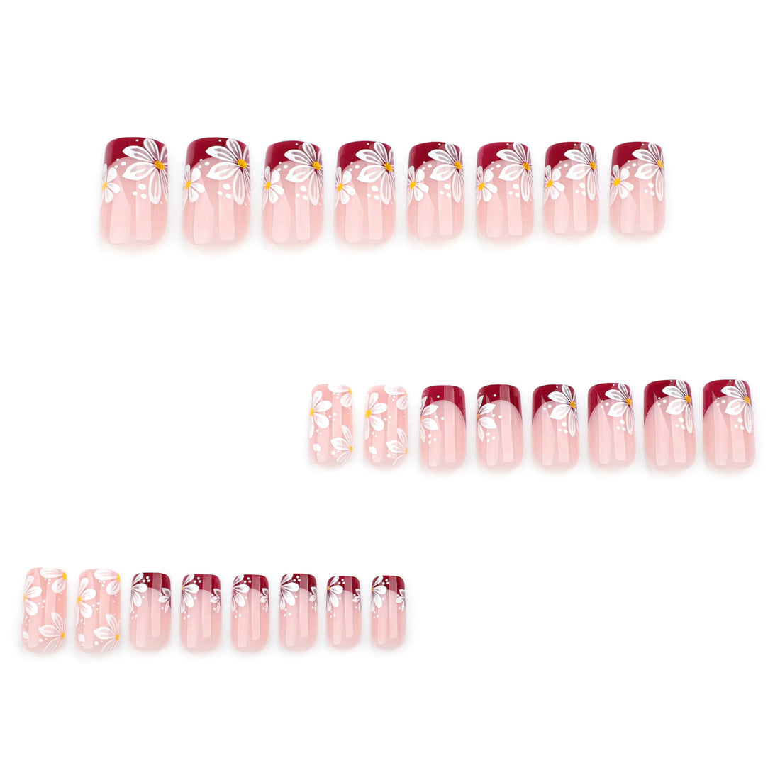No.F282 Flowers Fingernails Patch 24pcs/Set