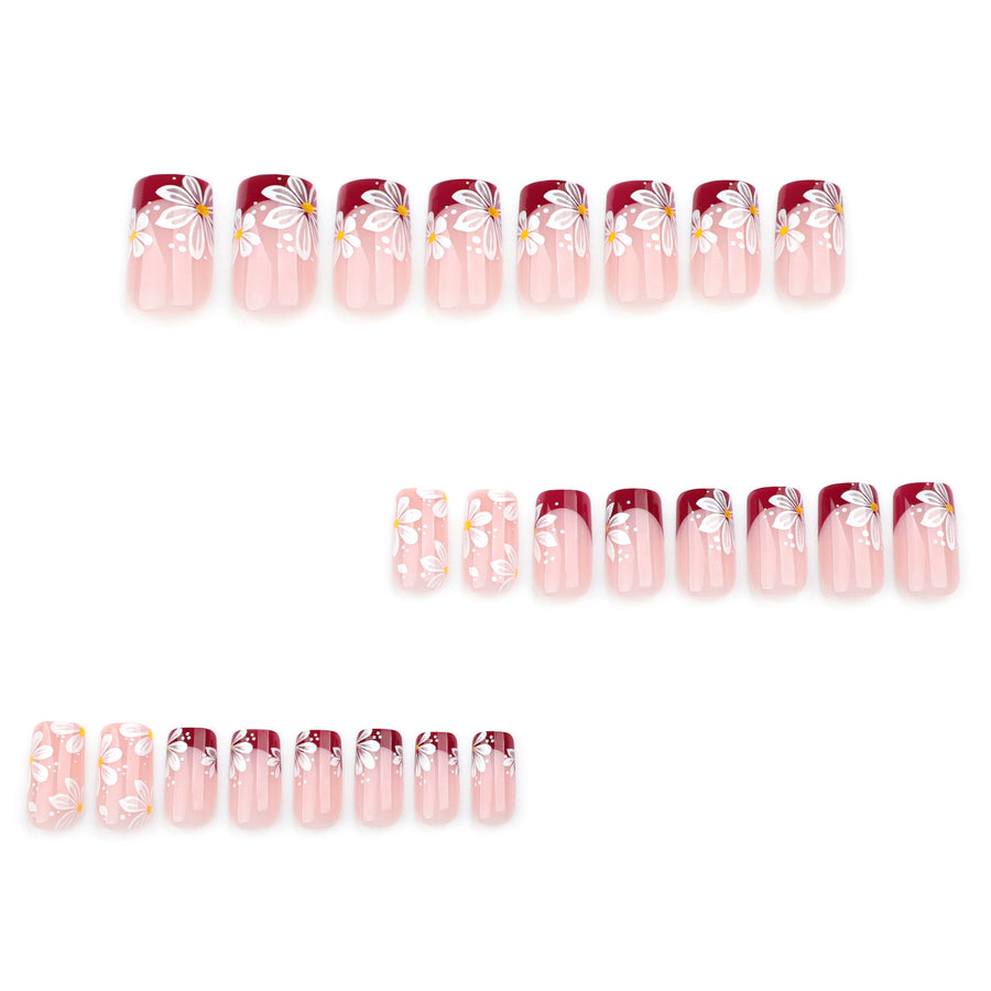 No.F282 Flowers Fingernails Patch 24pcs/Set