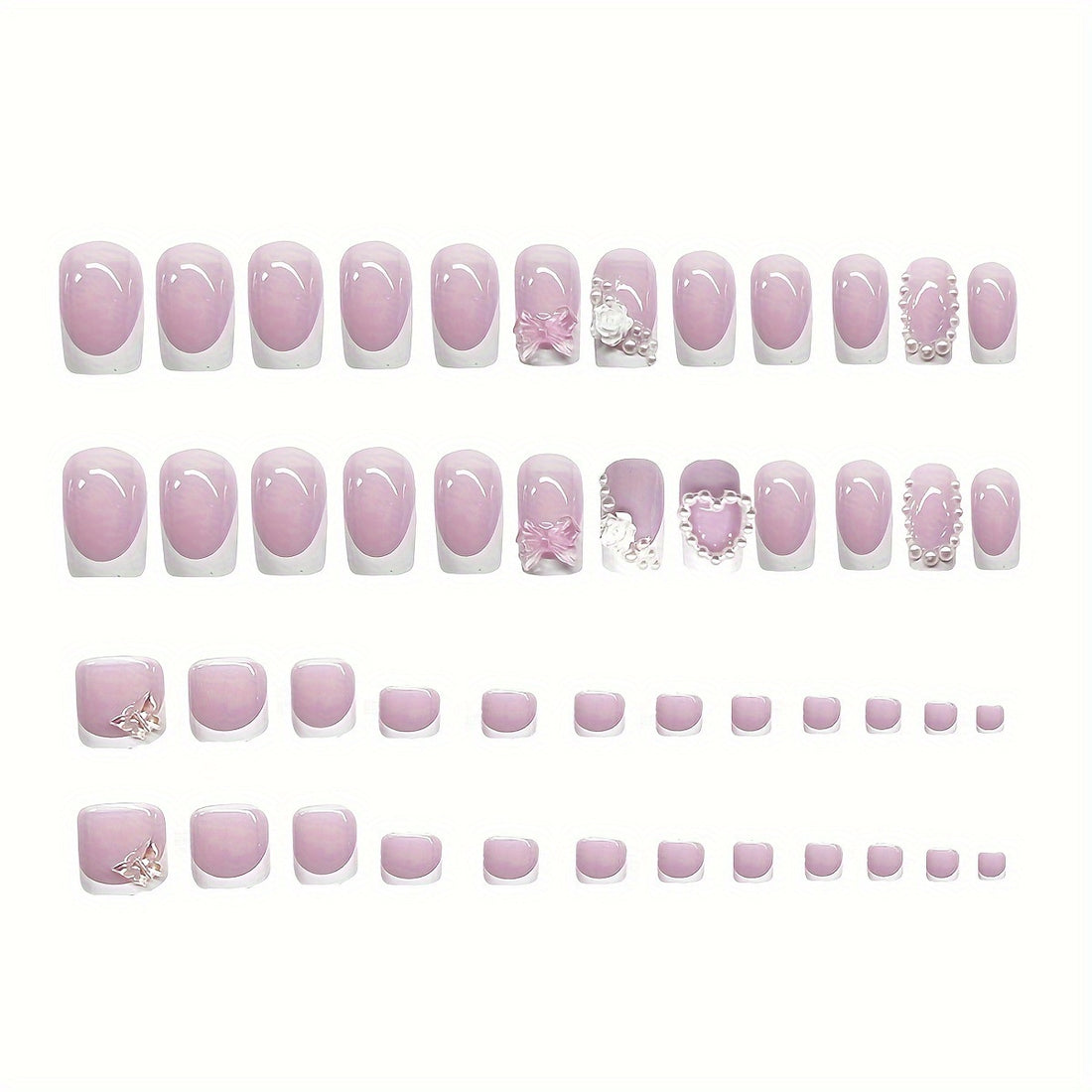 No.PSN75 Flashing Heart Hand & Toe Pair Set-48pcs