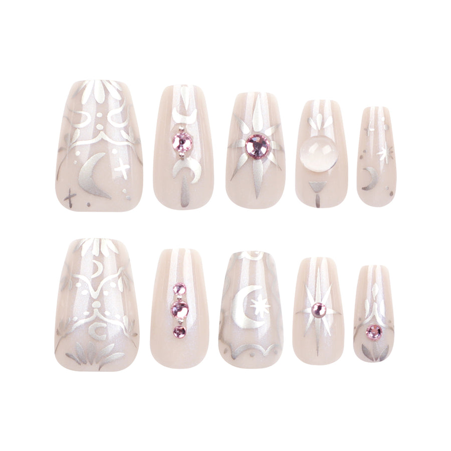 No.F176 Stars&Moon Fingernails Patch 24pcs/Set
