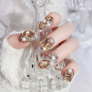 No.F306 Big Diamond Fingernails Patch 24pcs/Set