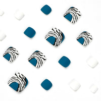 No.406 Blue  Lines Toenails Patch 24pcs/Set